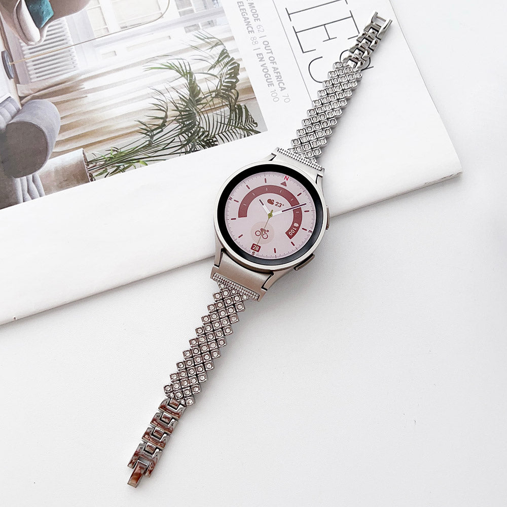 For Samsung Galaxy Watch6 Watch6 Classic Watch 5 Watch 5 Pro Watch4 Watch4 Classic Rhinestone Metal Watch Strap For Samsung Galaxy Watch6 Watch6 Classic Watch 5 Watch 5 Pro Watch4 Watch4 Classic Rhinestone Metal Watch Strap
